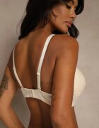 love magnolia Sutien bej din dantelă decorat cu inserție transparentă Acalinai