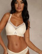 love magnolia Sutien bej din dantelă decorat cu inserție transparentă Acalinai