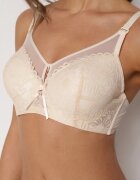 love magnolia Sutien bej din dantelă decorat cu inserție transparentă Acalinai