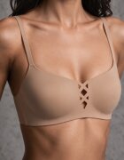 love magnolia Sutien Bej închis cu finisaj neted cu imitație de legătură Azisene