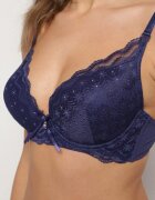 love magnolia Sutien bleumarin dantelat tip push-up Mellimi