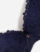 love magnolia Sutien Bleumarin Decorat cu Dantelă și Fundă Aqiany
