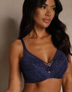 love magnolia Sutien bleumarin din dantelă cu inimă de zirconiu Adrievianna