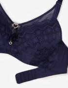 love magnolia Sutien bleumarin din dantelă cu inimă de zirconiu Adrievianna