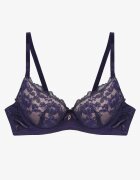 love magnolia Sutien Bleumarin-roz cu dantelă și fundiță Amirio