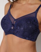love magnolia Sutien dantelă bleumarin decorat cu inserție transparentă Acalinai