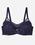 love magnolia Sutien dantelă bleumarin decorat cu inserție transparentă Acalinai