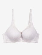 love magnolia Sutien Dantelat Alb Tip Full Cup cu Catarame Metalice și Zirconii Mulani