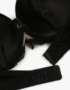 love magnolia Sutien de Dantelă Negru-Bej Ornat cu fundă Falzedia