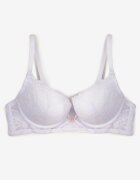 love magnolia Sutien Din Dantelă Alb Push-Up Cu Decorație Metalică Aclenne