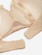 love magnolia Sutien din dantelă bej deschis decorat cu aplicație metalică Mirzedi