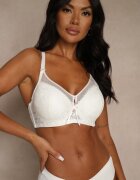 love magnolia Sutien din dantelă bej deschis decorat cu inserție transparentă Acalinai