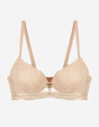 love magnolia Sutien din dantelă bej în Stil Clasic cu Aplicație Galinassa