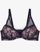love magnolia Sutien din dantelă Bleumarin-Roz cu bretele detașabile Revalora