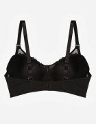 love magnolia Sutien din dantelă Negru Decorat cu Inserție Transparentă Acalinai