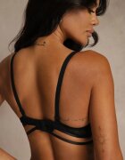 love magnolia Sutien Din Dantelă Negru în Stil Clasic cu Aplicație Galinassa