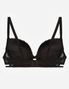 love magnolia Sutien Din Dantelă Negru în Stil Clasic cu Aplicație Galinassa
