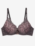 love magnolia Sutien Gri-Roz din dantelă decorat cu aplicație metalică Mirzedi