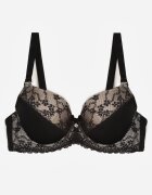 love magnolia Sutien Negru-Bej cu Dantelă și Zirconii Himelodia