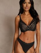 love magnolia Sutien Negru-Bej din Dantelă cu Inimă de Zirconiu Adrievianna
