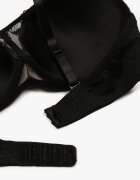 love magnolia Sutien Negru-Bej din Dantelă Tip Full Cup cu Catarame Metalice și Cirkoni Mulani