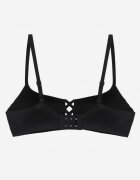 love magnolia Sutien Negru cu finisaj neted cu imitație de legătură Azisene