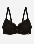 love magnolia Sutien Negru Decorat cu Dantelă și Fundă Aqiany