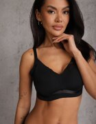 love magnolia Sutien Negru Decorat cu inserții transparente cu întărire Seanael