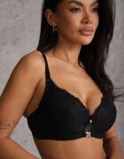 love magnolia Sutien Negru Din dantelă cu Aplicație Metalică Dorzedi
