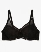 love magnolia Sutien Negru Din Dantelă cu Bretele Detașabile Revalora