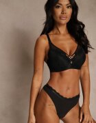 love magnolia Sutien Negru din Dantelă cu Inimă din Zirconiu Adrievianna