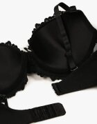 love magnolia Sutien negru din dantelă cu inimă din zirconiu și dantelă Nelanisea