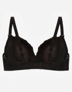 love magnolia Sutien Negru din Dantelă Decorat cu Inimă din Zirconiu Bothilei