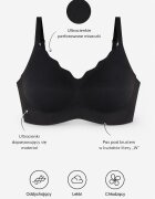 love magnolia Sutien Negru Fără cusături cu burete Fără sârmă Zeritha