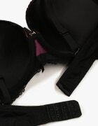love magnolia Sutien Negru-Fuchsia din dantelă decorat cu fundiță Falzedia