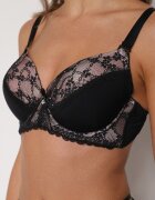 love magnolia Sutien Negru-Roz cu Dantelă și Zirconii Himelodia