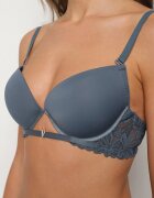 love magnolia Sutien Push-up Bleumarin cu Dantelă și Decupaj în Față Sariaris