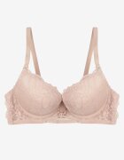 love magnolia Sutien Push-up din dantelă Roz cu decorațiune metalică Aclenne