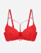love magnolia Sutien Roșu Din dantelă Decorat cu fundă Falzedia