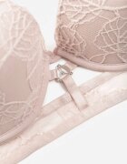 love magnolia Sutien Roz deschis din dantelă în stil clasic cu aplicație Galinassa