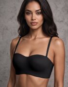 love magnolia Sutien simplu Push Up tip balconette cu bretele detașabile Misima Negru