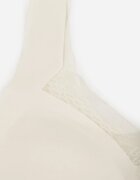 love magnolia Sutien Sport Alb căptușit decorat cu inserție din plasă Edalissa