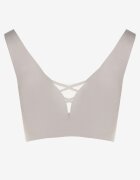 love magnolia Sutien Sport Gri Decorat cu plasă și aplicație tip corset Salinalla