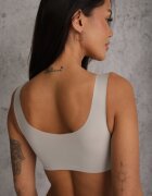 love magnolia Sutien Sportiv Gri cu Intărire Decorat cu Inserție din Plasă Edalissa