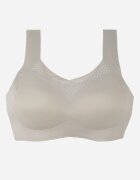 love magnolia Sutien Sportiv Gri cu Intărire Decorat cu Inserție din Plasă Edalissa