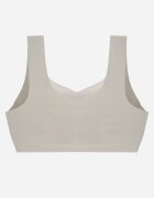 love magnolia Sutien Sportiv Gri cu Intărire Decorat cu Inserție din Plasă Edalissa