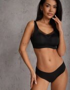 love magnolia Sutien sportiv negru cu întăritură decorat cu inserție din plasă Edalissa