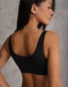 love magnolia Sutien sportiv negru cu întăritură decorat cu inserție din plasă Edalissa
