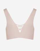 love magnolia Sutien Sportiv Roz deschis Decorat cu plasă și aplicație tip corset Salinalla