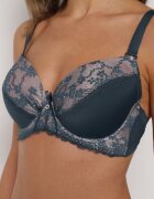 love magnolia Sutien verde închis cu dantelă și zirconii Himelodia